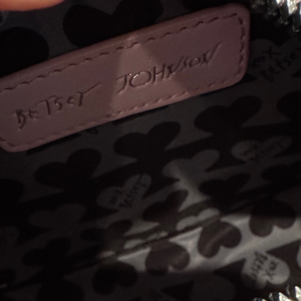 Betsey Johnson Pink Glitter Football Bag - Picture 7 of 8
